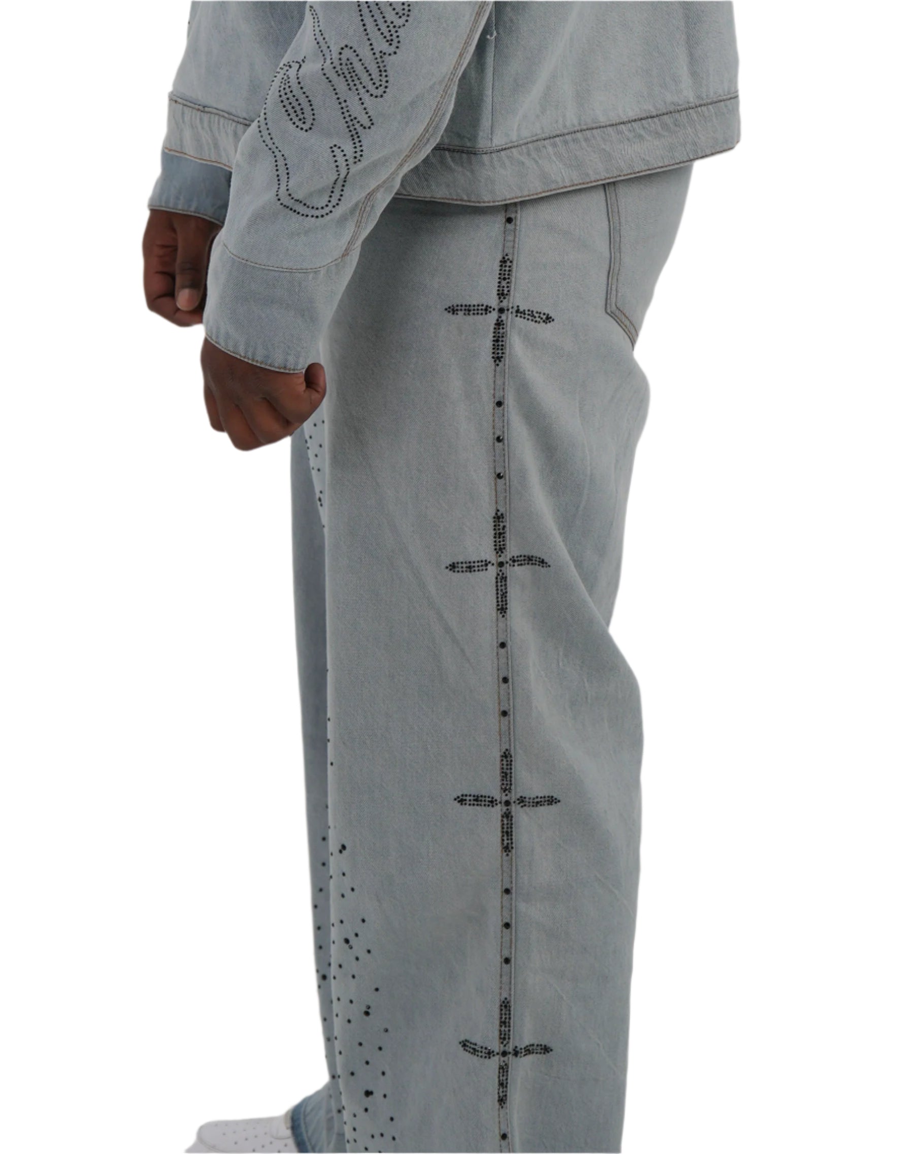 Star Studded Denim Jeans (BLUE)