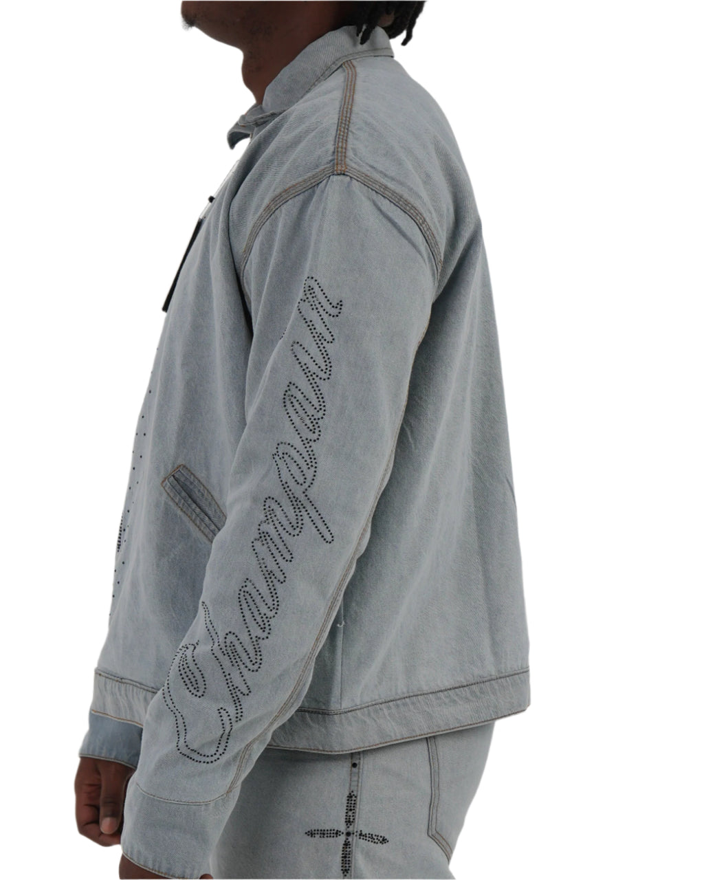 Star Studded Denim Jacket (BLUE)