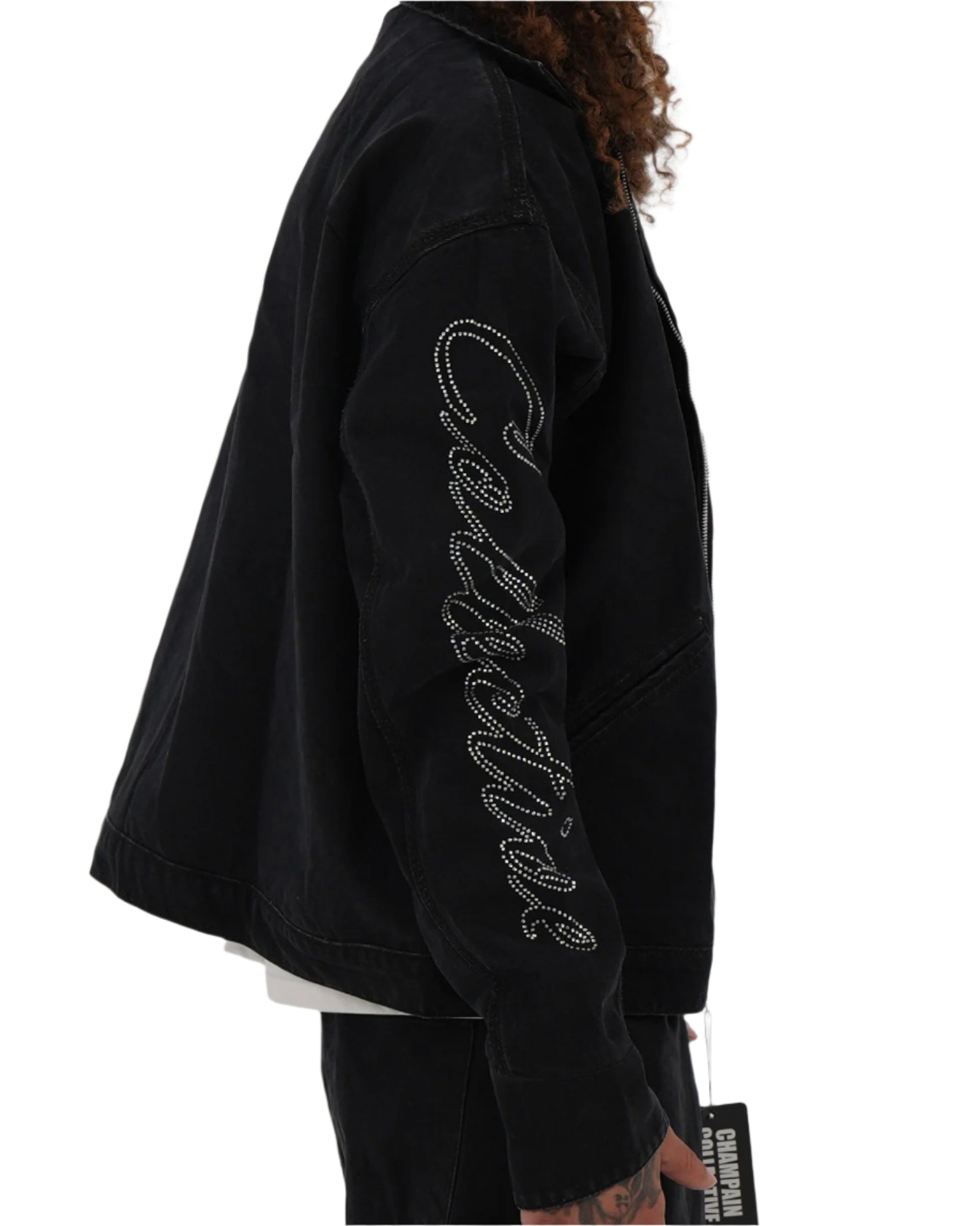 Star Studded Denim Jacket (BLACK)