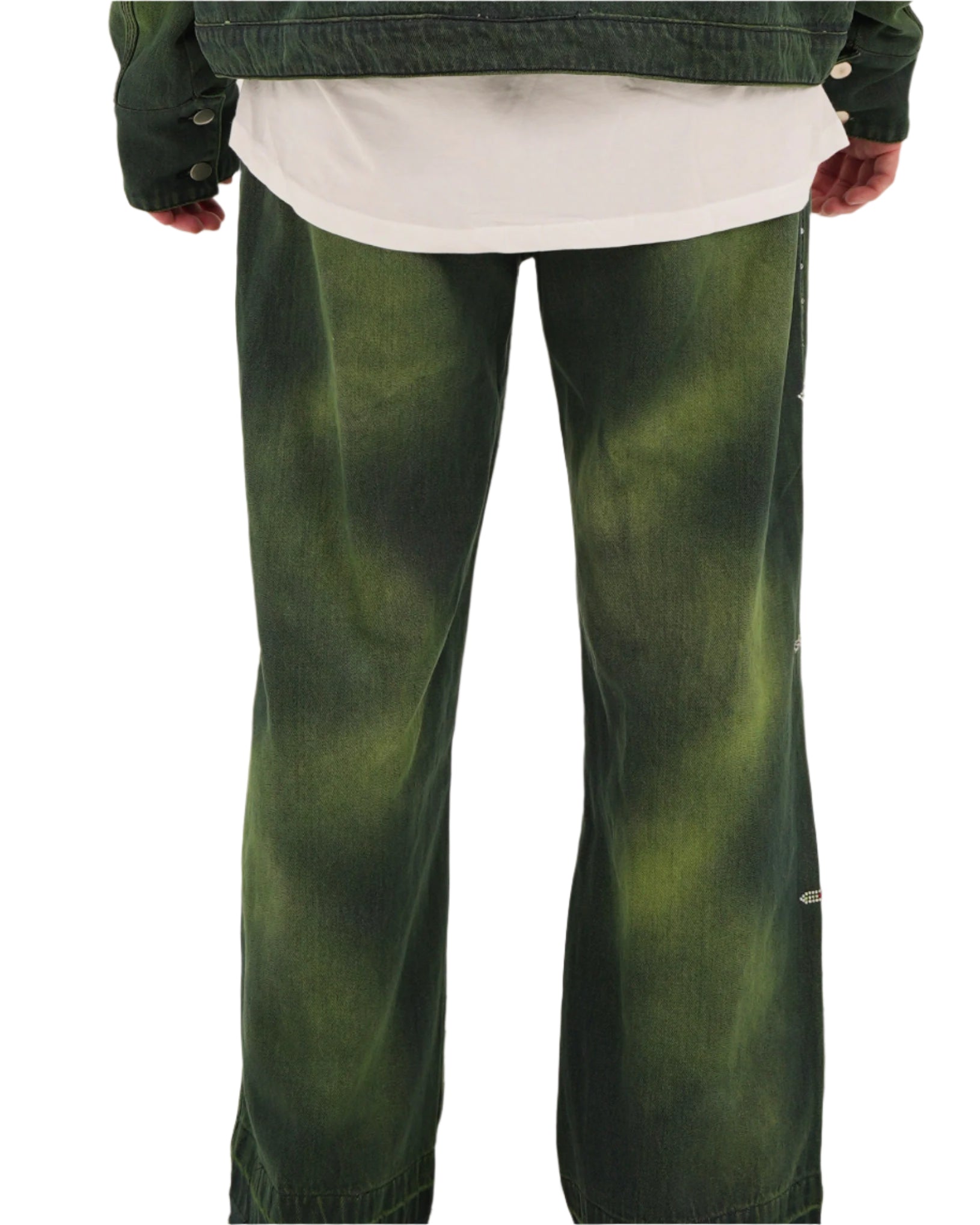 Star Studded Denim Jeans (GREEN)