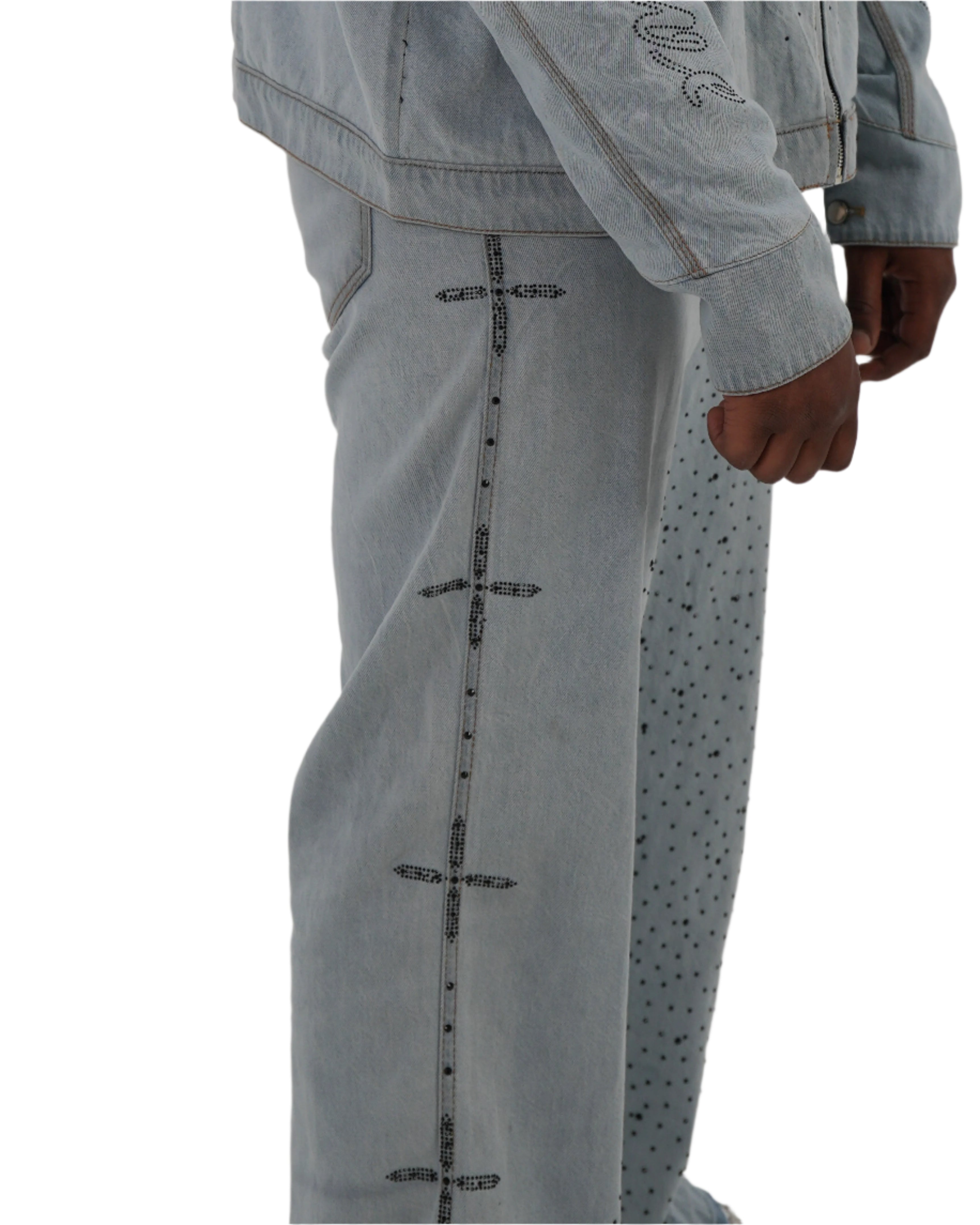 Star Studded Denim Jeans (BLUE)