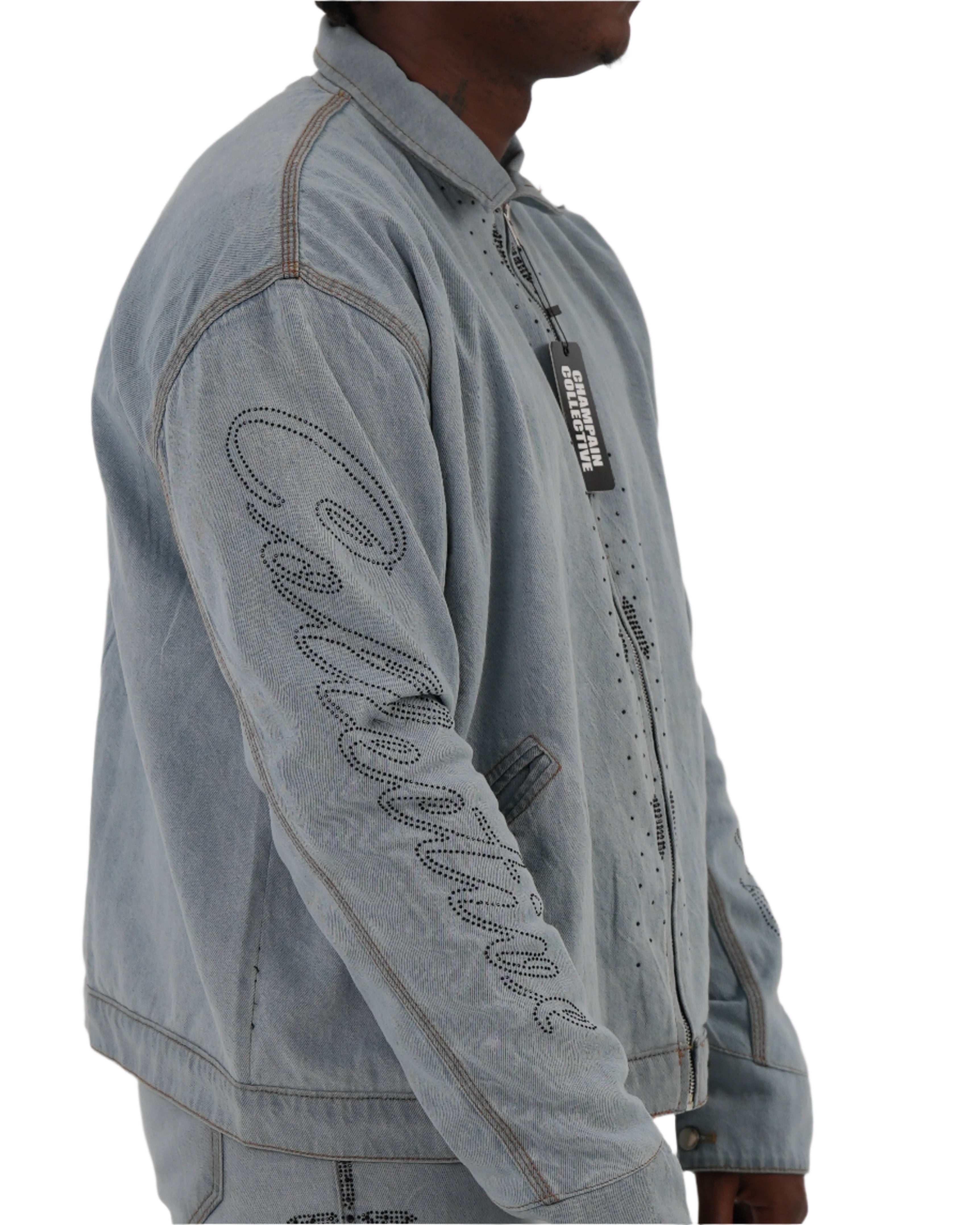 Star Studded Denim Jacket (BLUE)