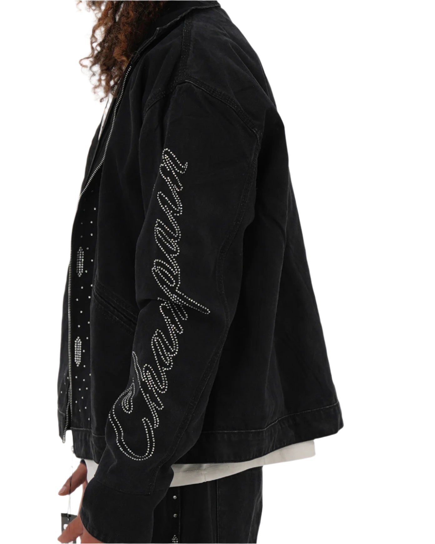 Star Studded Denim Jacket (BLACK)