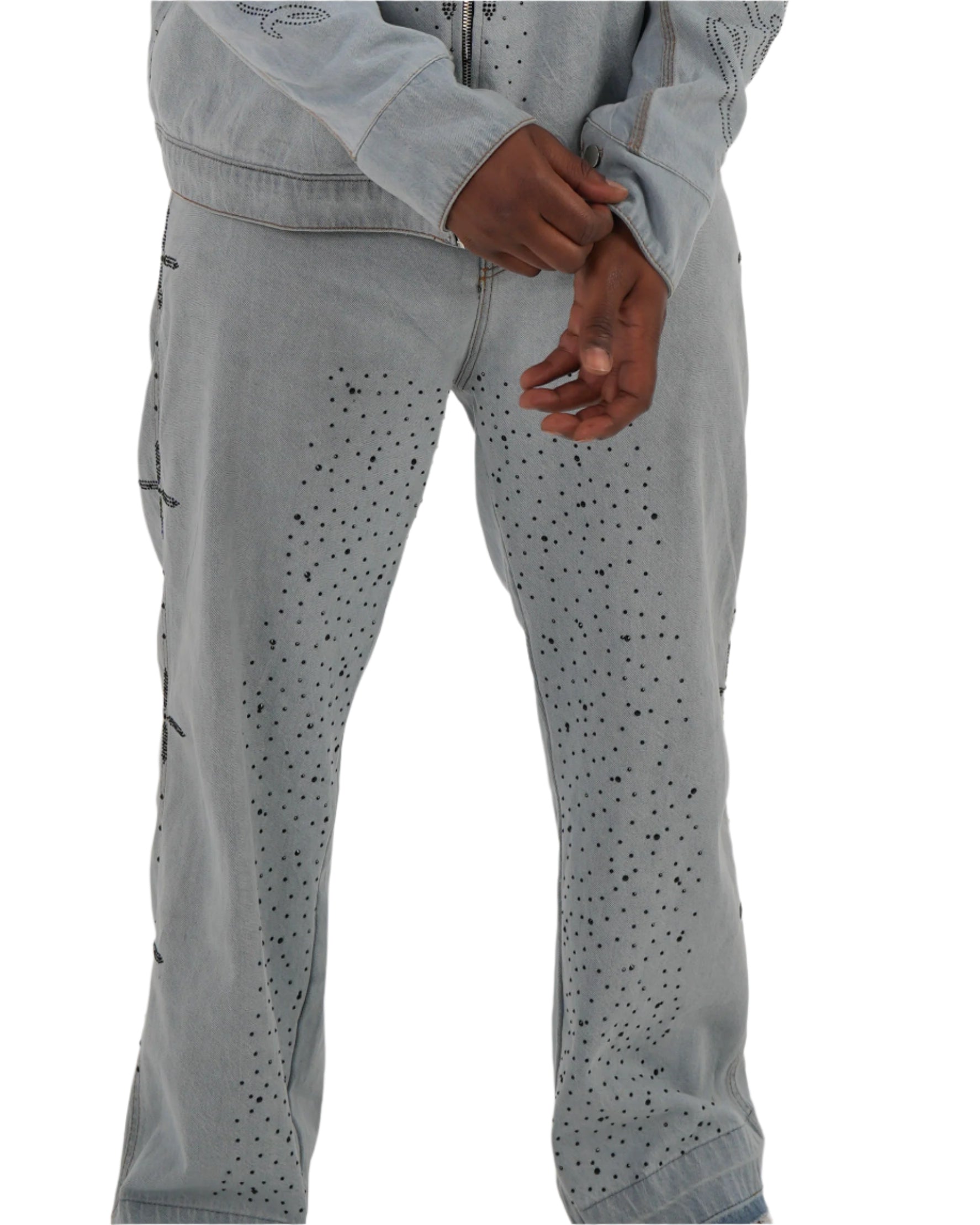 Star Studded Denim Jeans (BLUE)