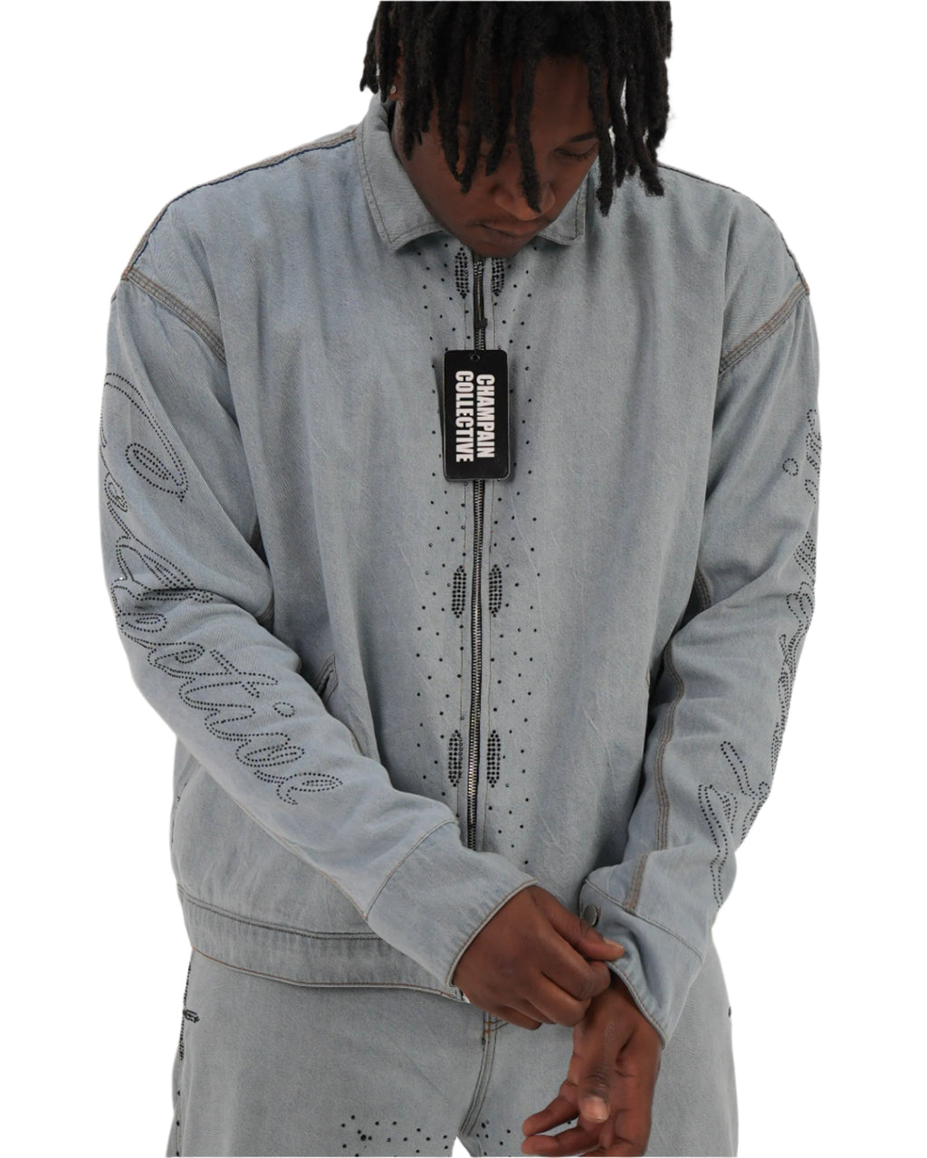 Star Studded Denim Jacket (BLUE)