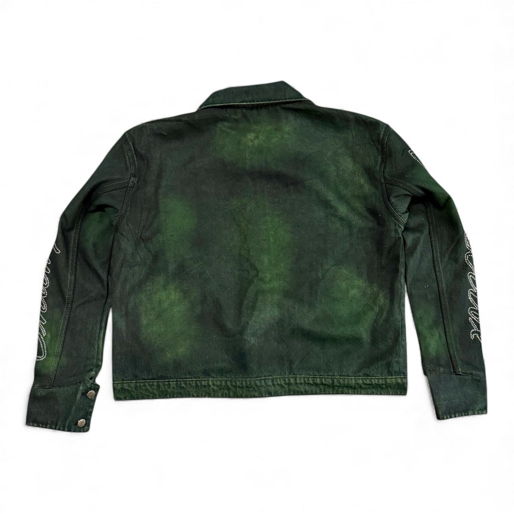Star Studded Denim Jacket (GREEN)