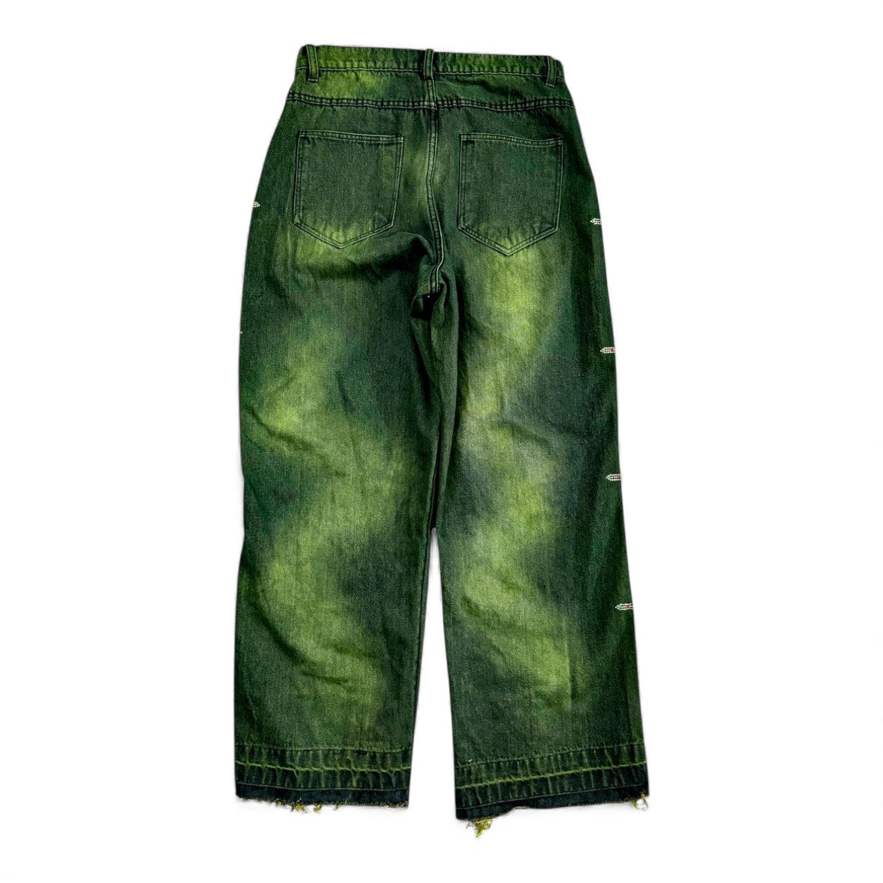Star Studded Denim Jeans (GREEN)