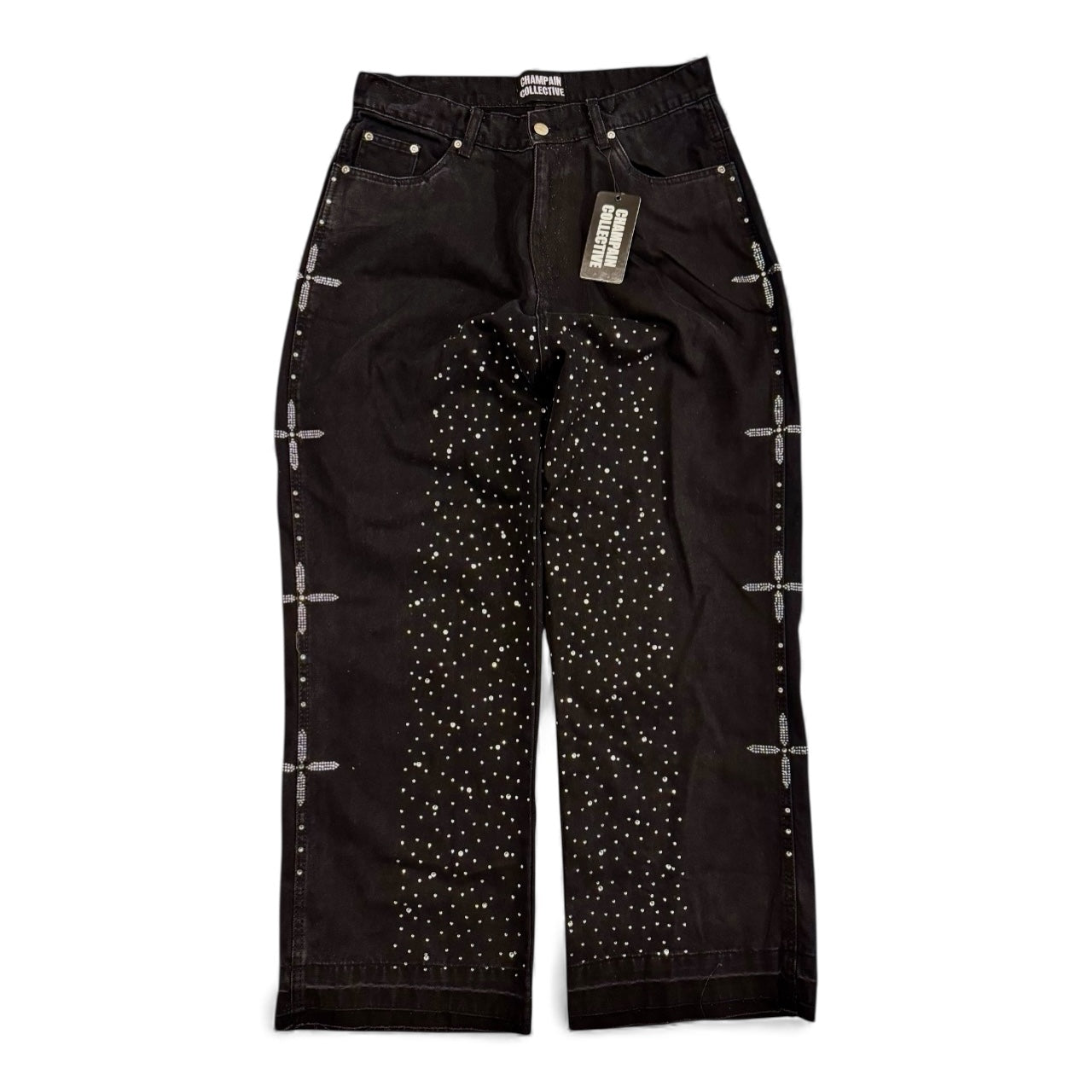 Star Studded Denim Jeans (BLACK)
