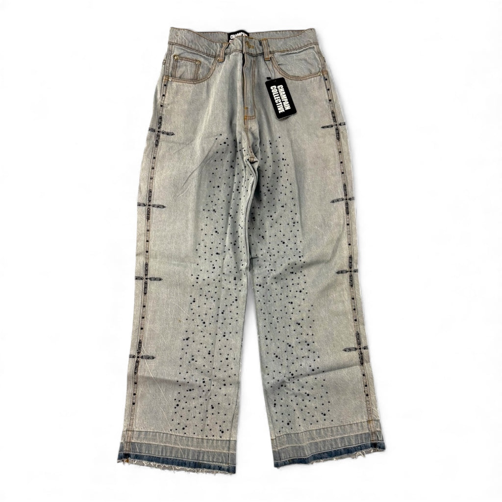 Star Studded Denim Jeans (BLUE)