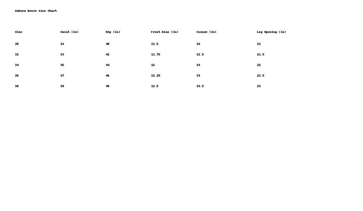 Sakura Dark Blue Jeans